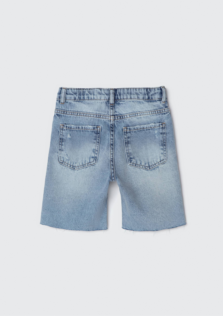 Bermuda Azul Hering Jeans Infantil Reta