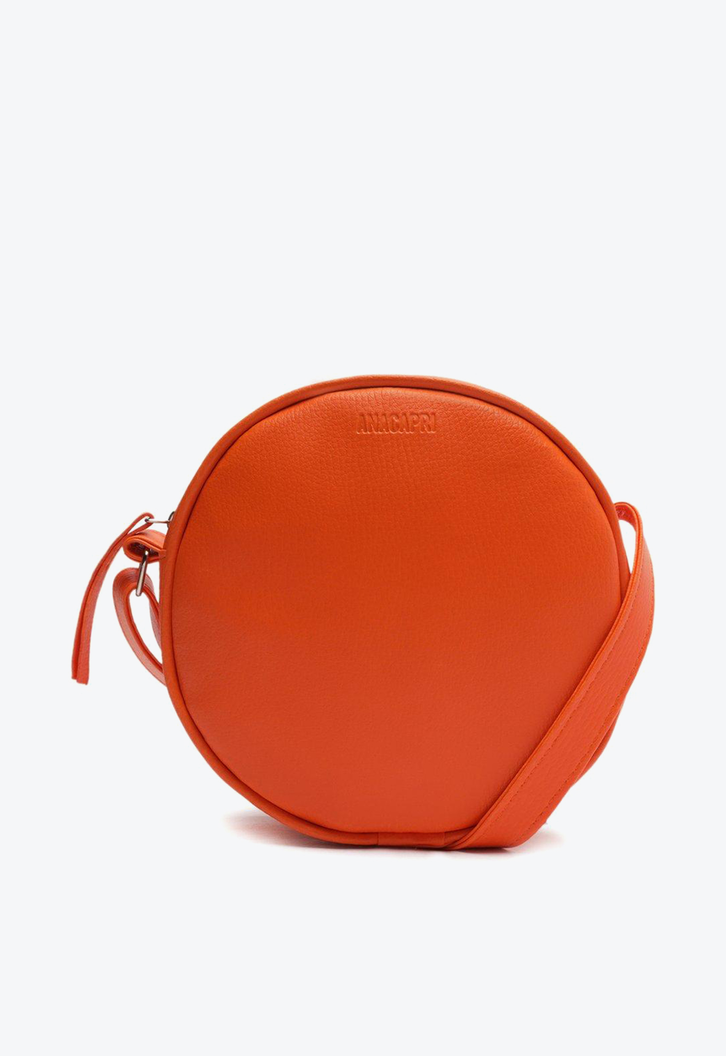 Bolsa Crossbody Laranja Anacapri Redonda Pequena