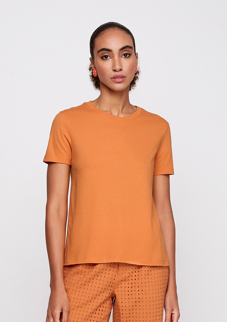 Blusa Laranja Dzarm Manga Curta