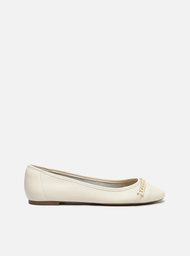 Sapatilha Off-white Arezzo Couro Corrente Mariana