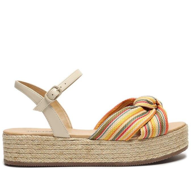 SANDÁLIA COLORIDA ANACAPRI LONA CORDA FLATFORM | ZZ MALL