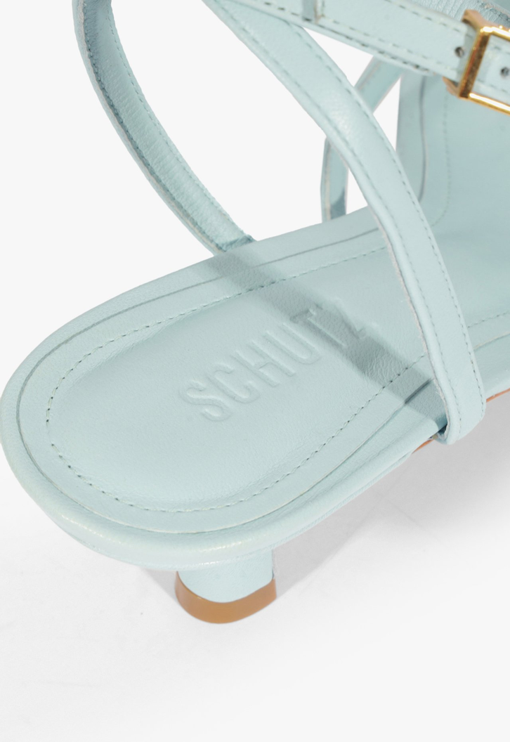 Sandália Bold II Salto Fino Baixo Azul