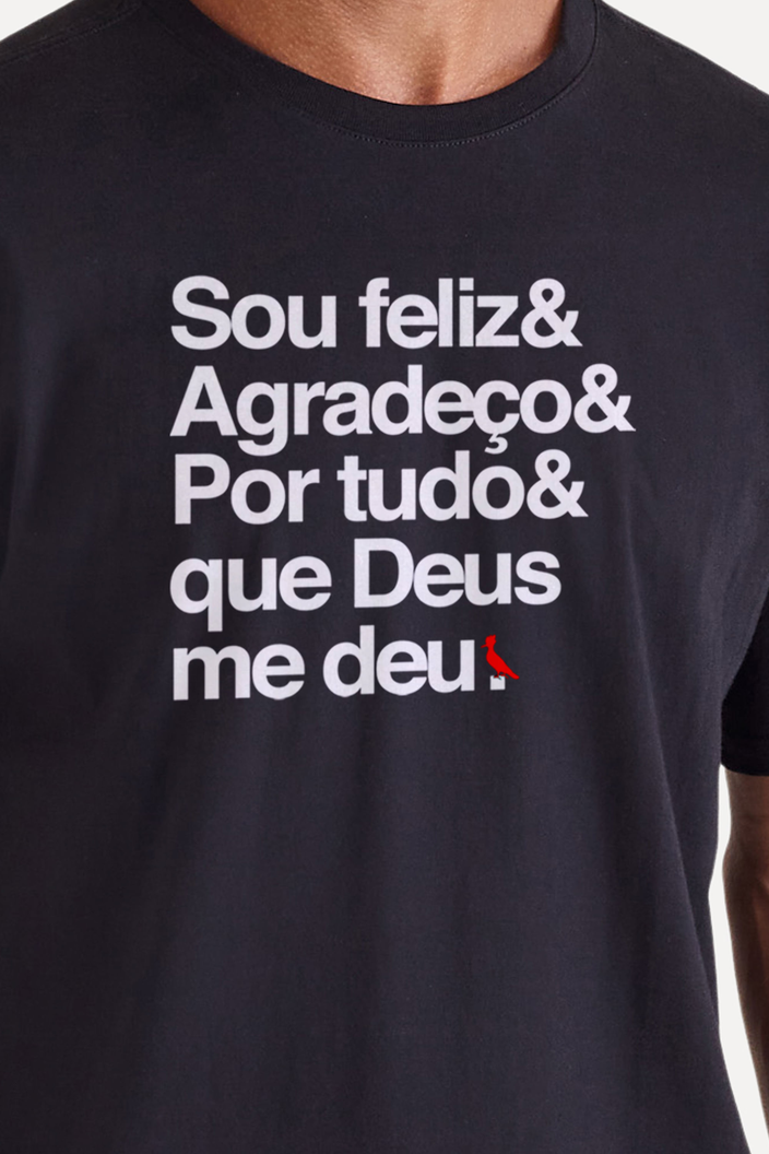 Camiseta Preta Reserva Zeca Sou Feliz