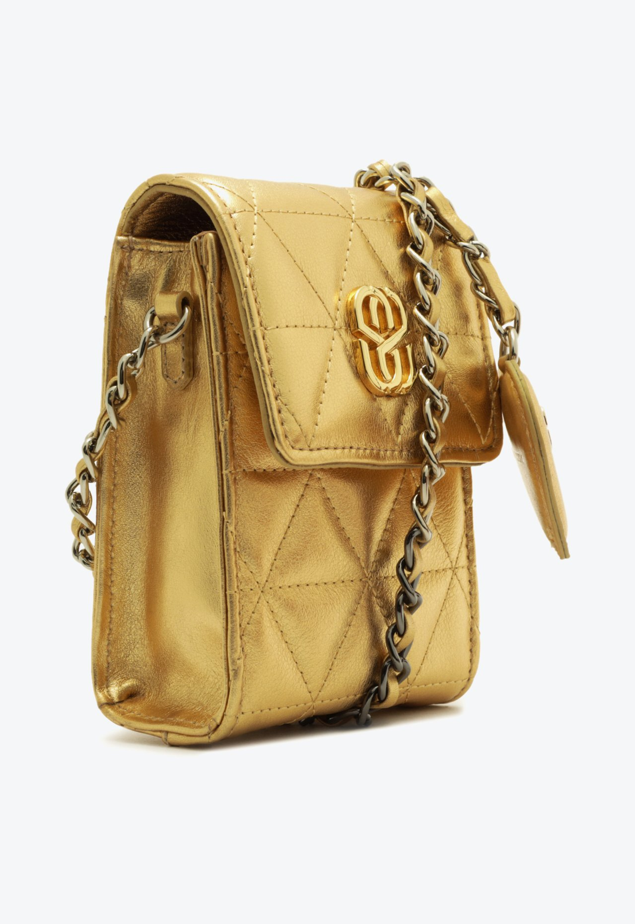 Bolsa Tiracolo Schutz Pequena The Love Bag Dourada | ZZ MALL