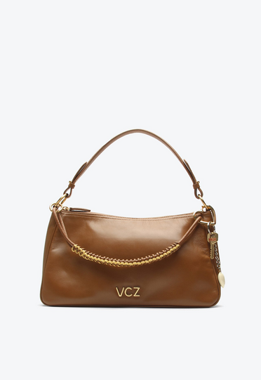Bolsa Shoulder Charlotte Média Caramelo