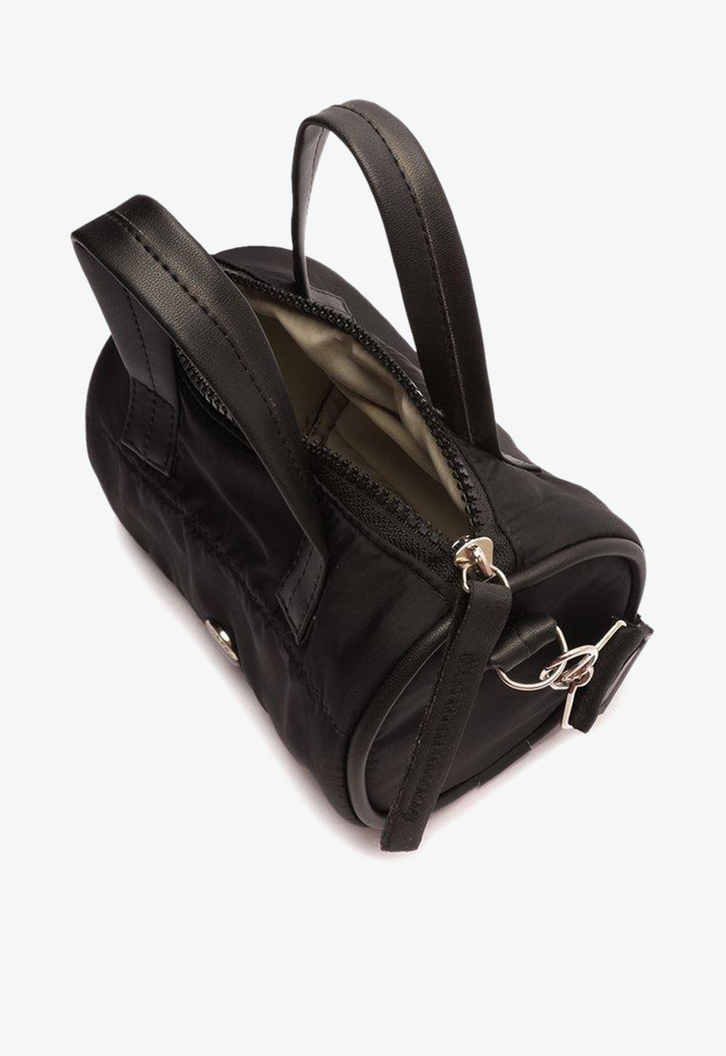 Bolsa Mini Tote Preta Anacapri Nylon Pequena