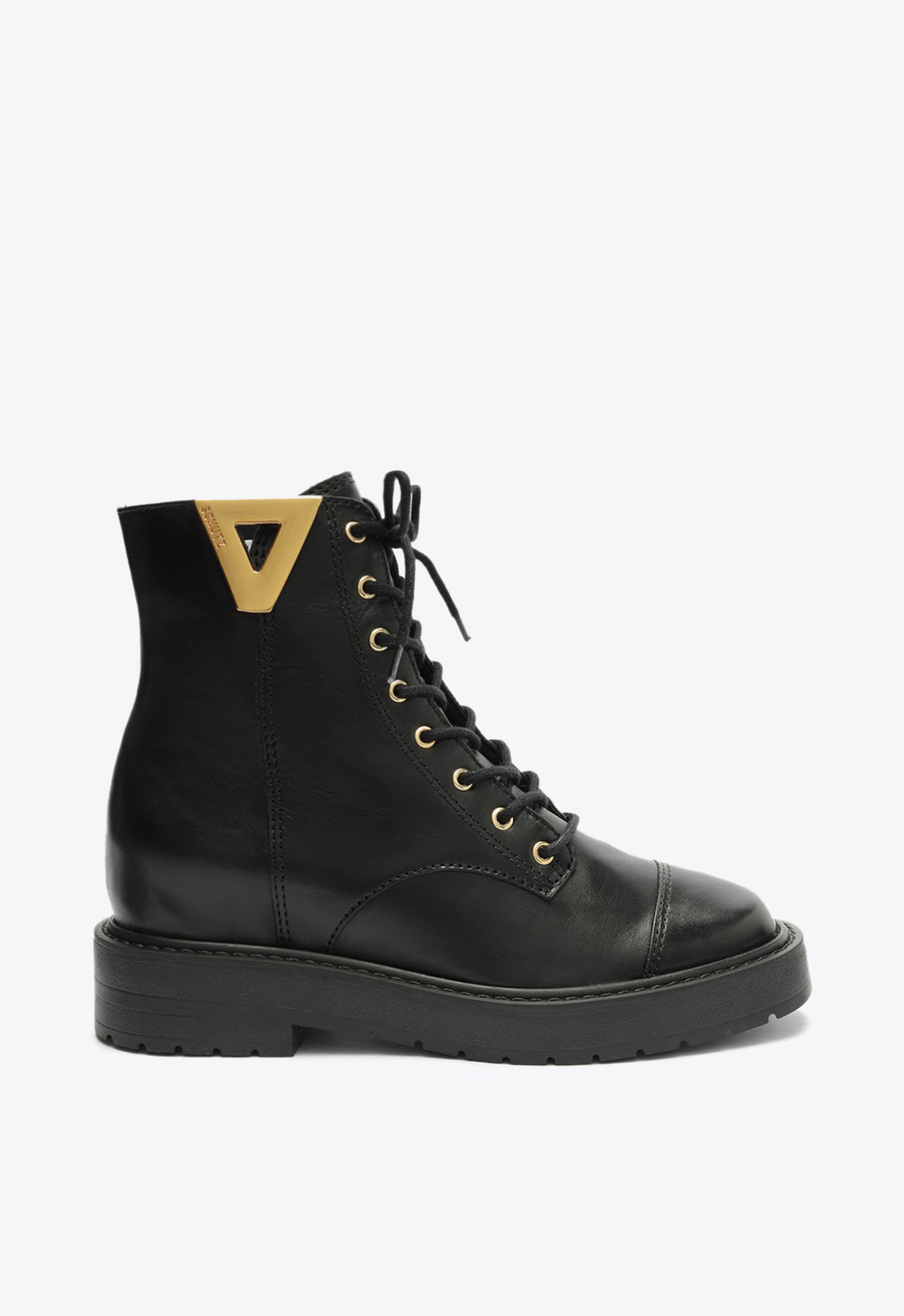 Bota Coturno Preta Schutz Theo Couro | ZZ MALL