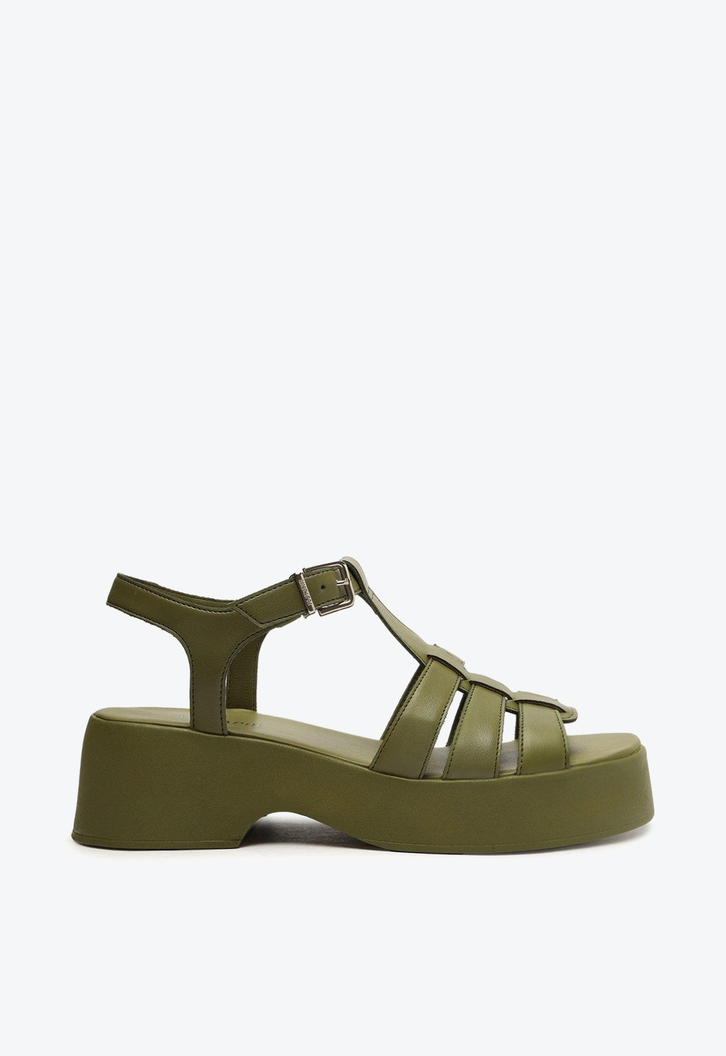 Sandália Flatform Verde Anacapri Bella
