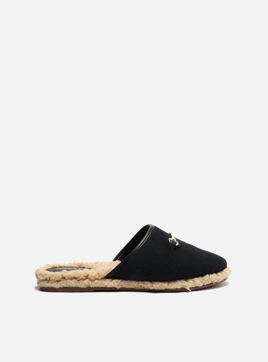 MULE PRETA AREZZO LONA PELO HOME