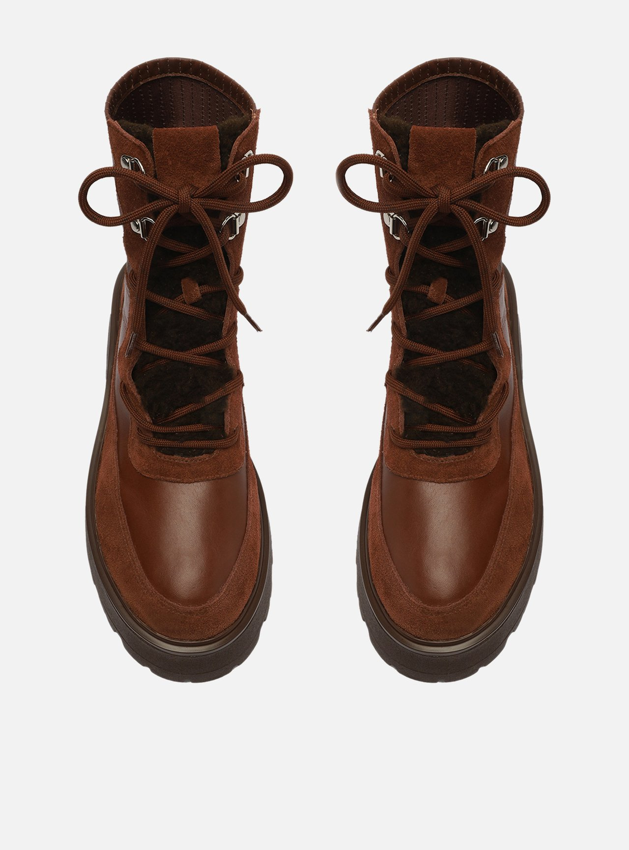 【ギフト】 Médio Cano Arezzo Marrom Bota Tratorada MALL ZZ | Amarração シャンプー