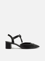 Scarpin Preto Arezzo Salto Bloco Amarração