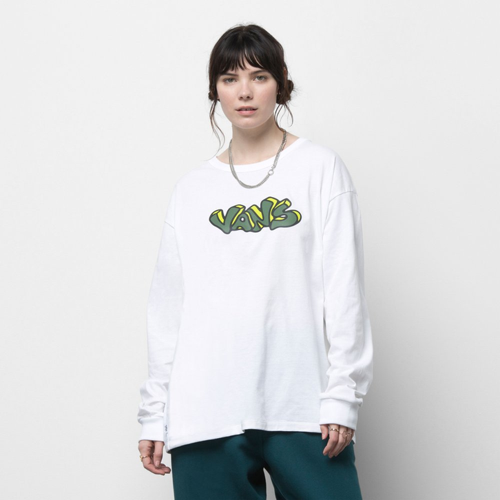 Camiseta Off The Wall Graphic Loose Ls White