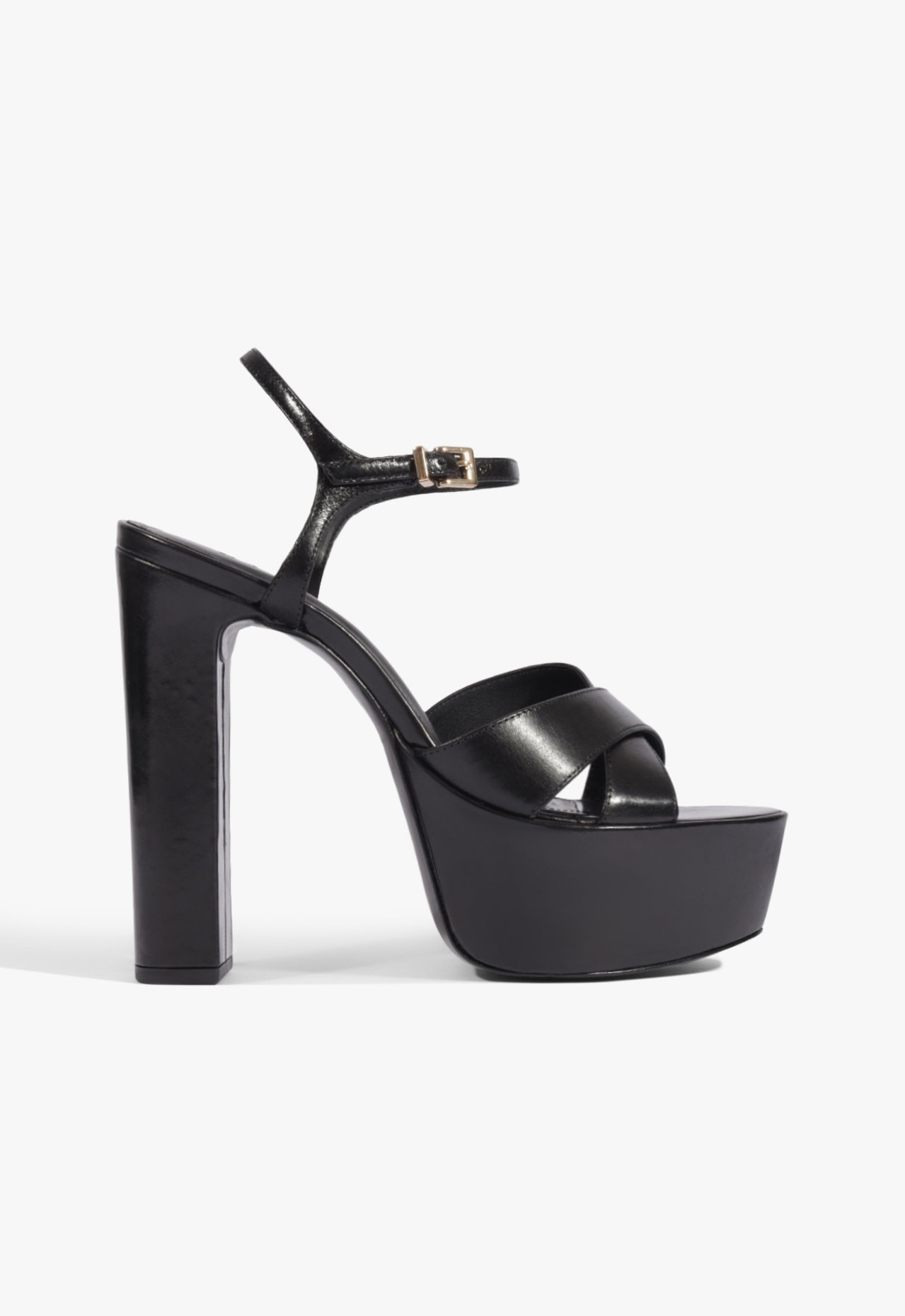 Sandália Schutz Kiona Couro Preta | ZZ MALL
