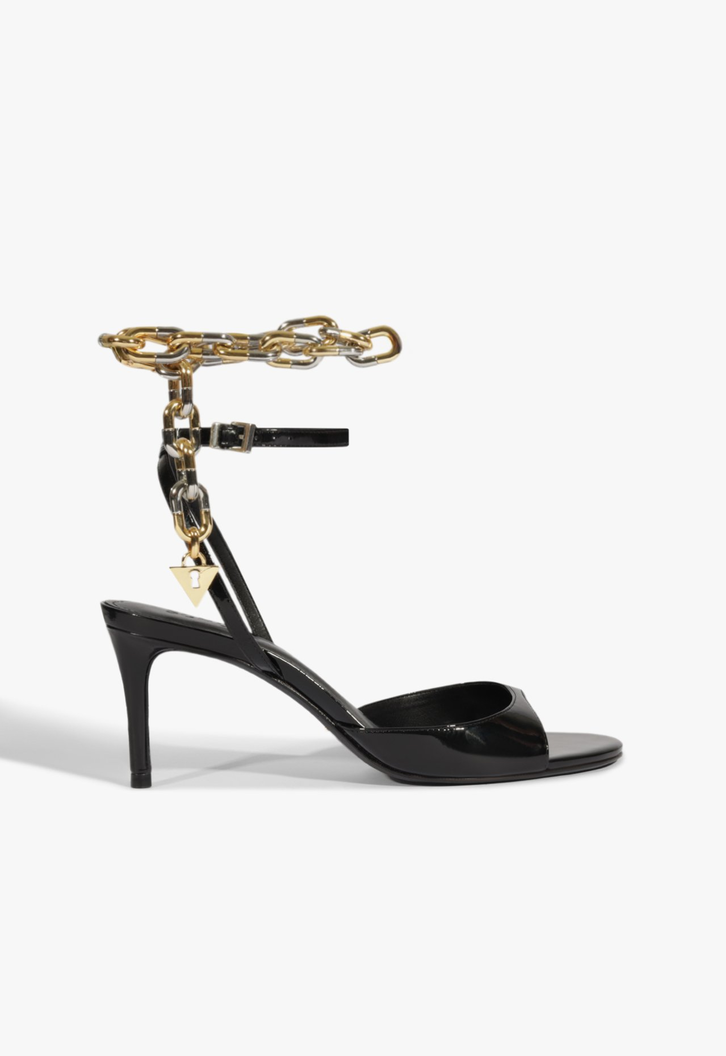 Sandália Amie Chain Mid Preta | ZZ MALL