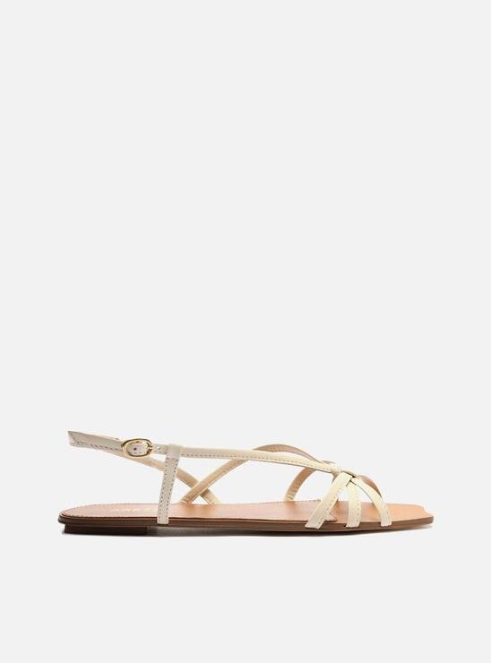 SANDÁLIA OFF-WHITE AREZZO RASTEIRA COURO EVA