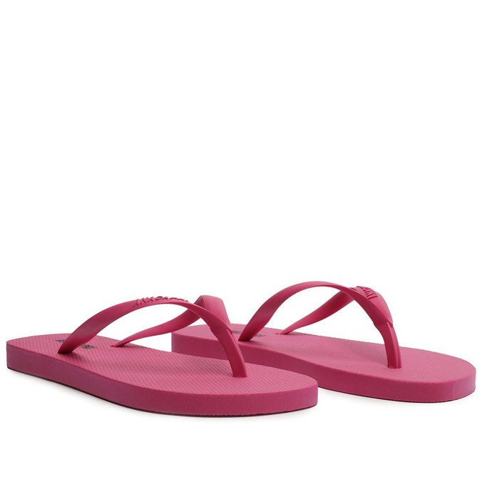 Kit Chinelo Branco e Bolsa Rosa Flork