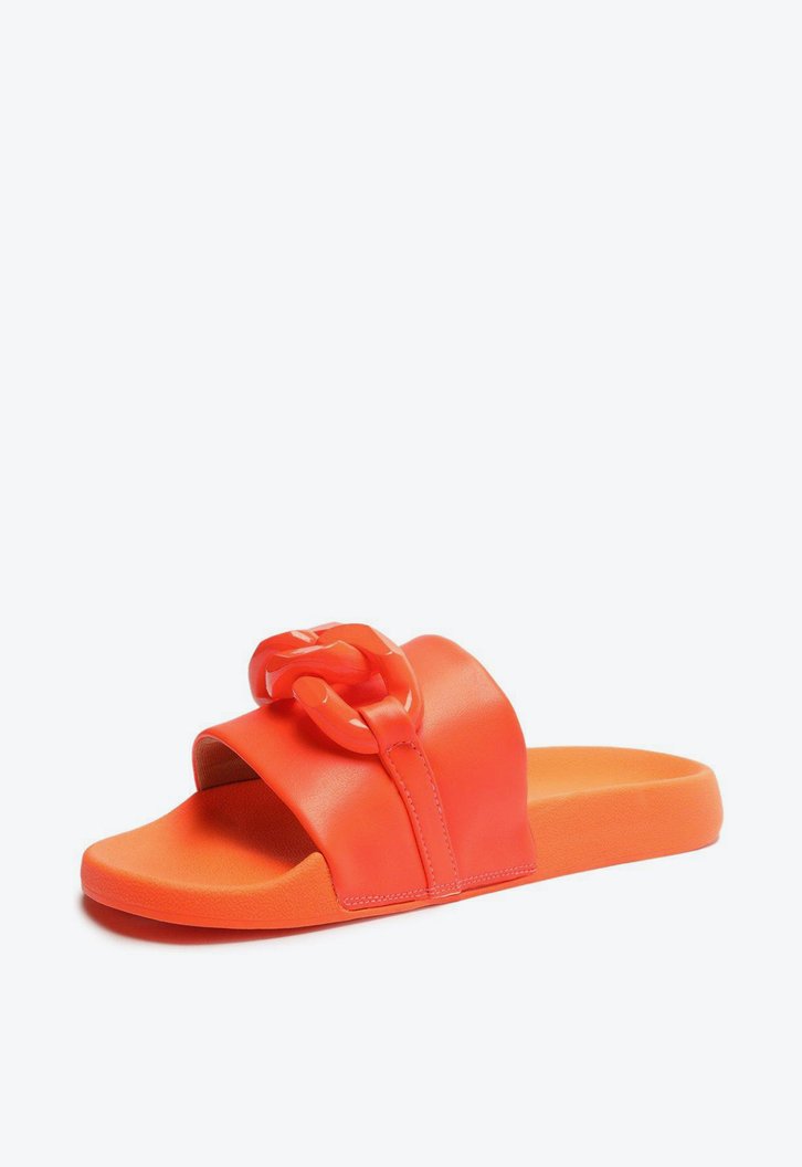 Rasteira Slide Laranja Neon Anacapri Corrente