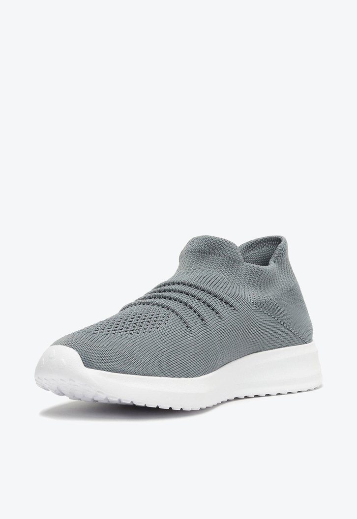 Tênis Slip On Azul Anacapri Knit Franzido