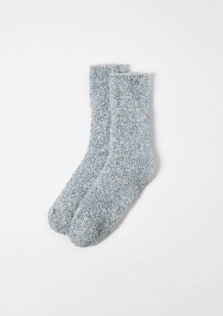 Kit 2 Pares De Meias Cinzas e Rosas Hering Cano Longo Estampadas Em Fleece