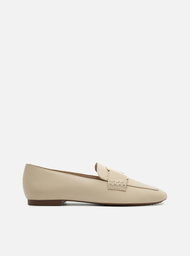 Mocassim Nude Arezzo Bico Quadrado