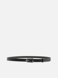 Cinto Preto Arezzo Couro Snake Fino Fivela