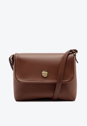 Bolsa Tiracolo Marrom Anacapri Pequena Com Aba Work
