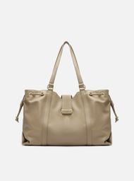 Bolsa Shopping Cinza Grande Tira Ajuste