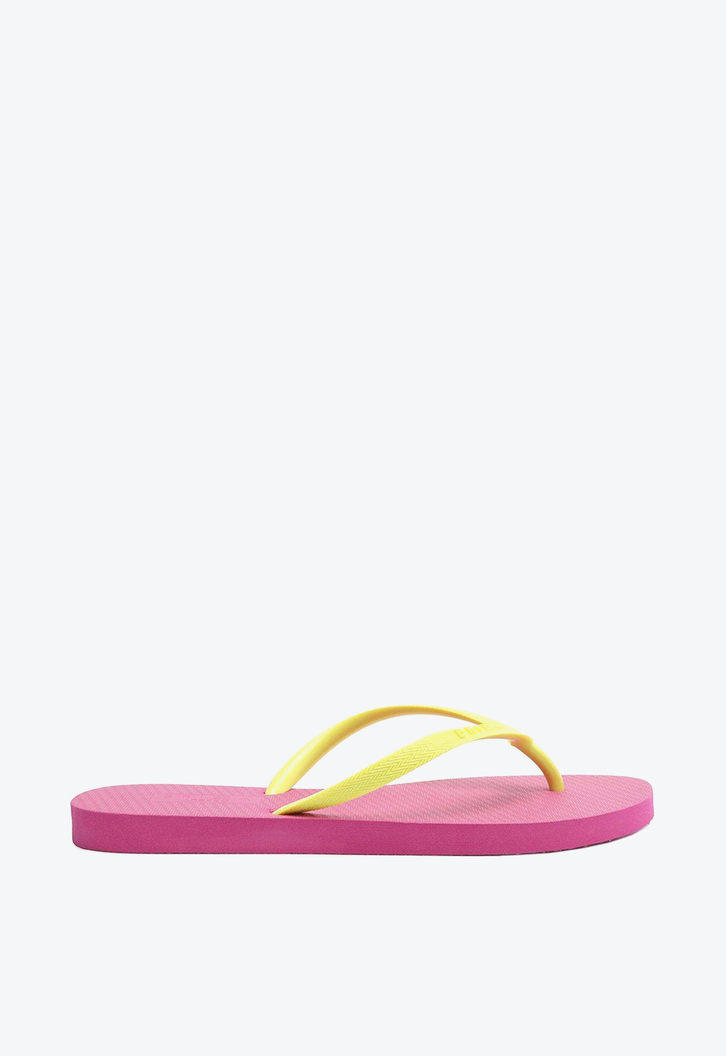 Chinelo De Dedo Roxo Brizza Tiras Amarelas Essential