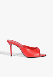 Tamanco Vermelho Schutz Couro Salto Fino