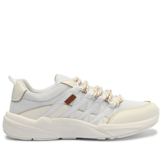 Tênis Branco Natural Anacapri Esportivo Com Atacador