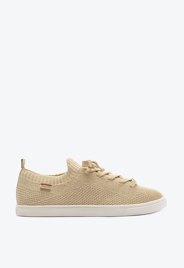 Tênis Knit Minimal Anacapri Bege