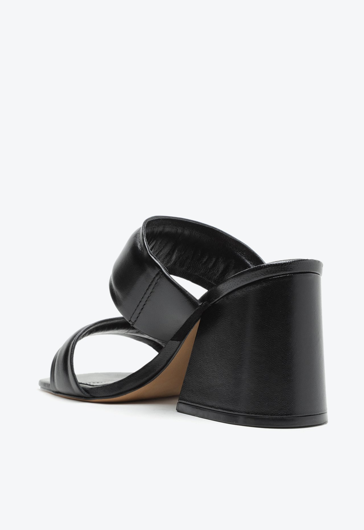 Sandália Mule Couro Preta