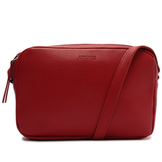 Crossbody Vermelha Anacapri Zíper Duplo Médio
