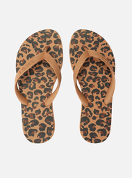Chinelo De Dedo Animal Print Brizza Tiras Marrom