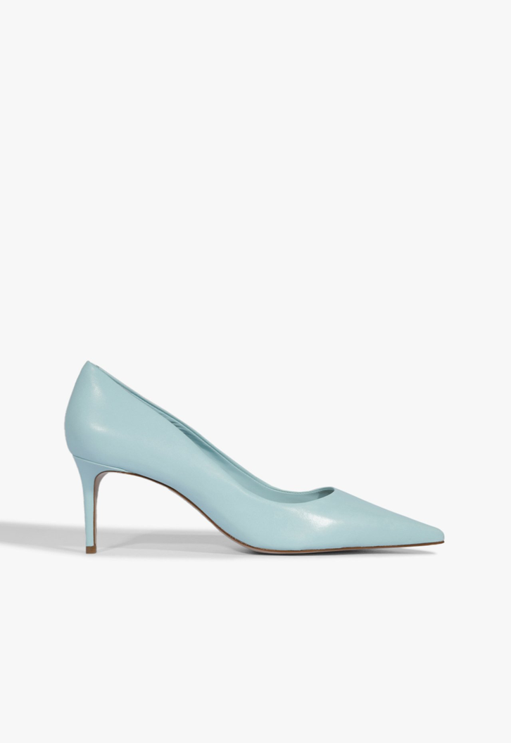 Sapato Scarpin Couro azul