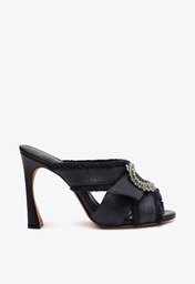 Madelina Raffia Mule French Blue
