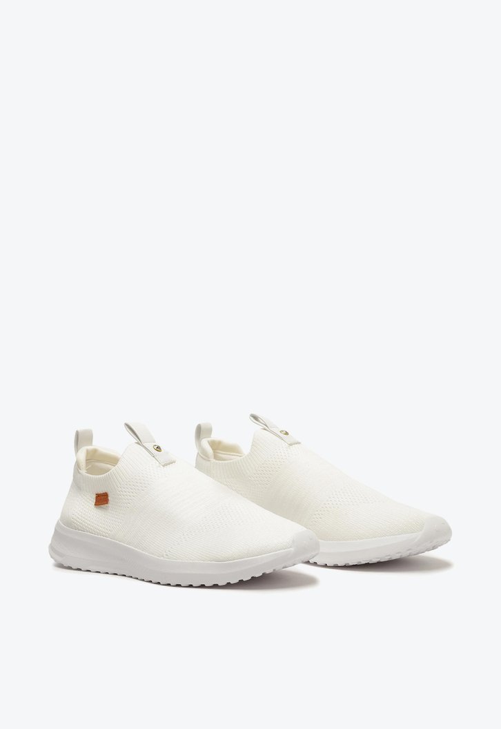 Tênis Slip On Branco Anacapri Knit Liso