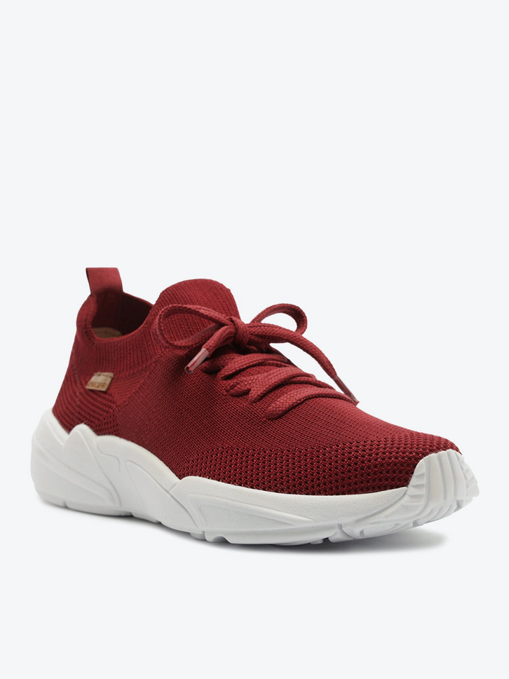 Tênis Sporty Malha Knit Vermelho