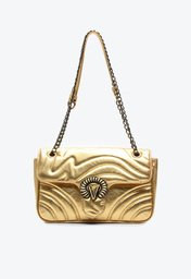 Bolsa Tiracolo Dourada Vicenza Lily Média