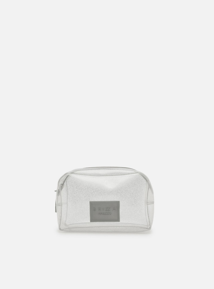 Necessaire Prata Vinil Glitter Liz Brizza