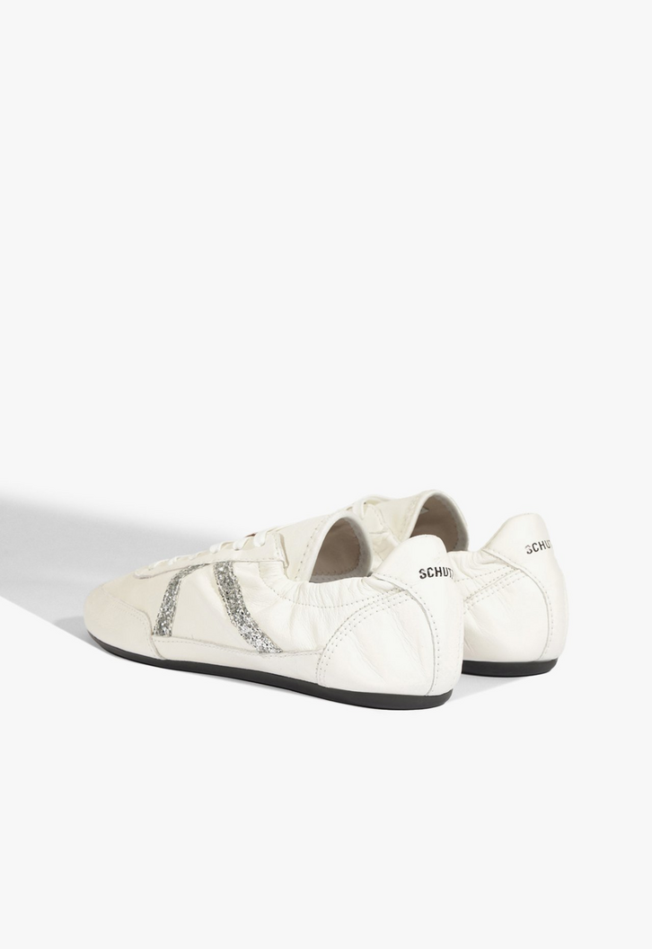 Tênis Retro 95 Couro Brilho Branco