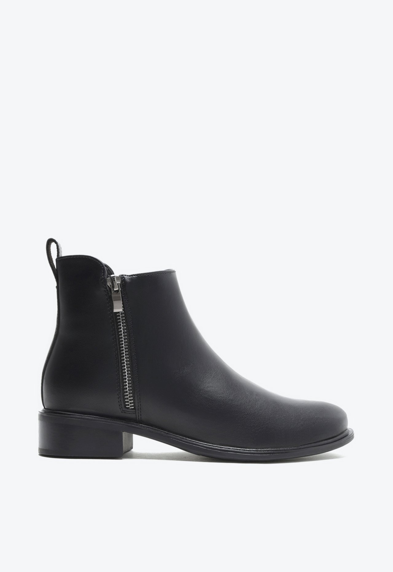 Bota Preta Anacapri Cano Baixo Zíper Bota Preta Anacapri Cano Baixo Zíper
