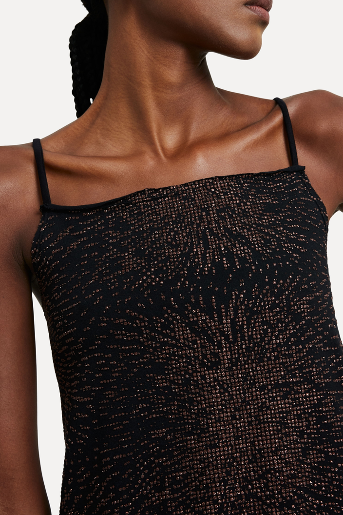 Vestido Preto Reversa Malha Brilho