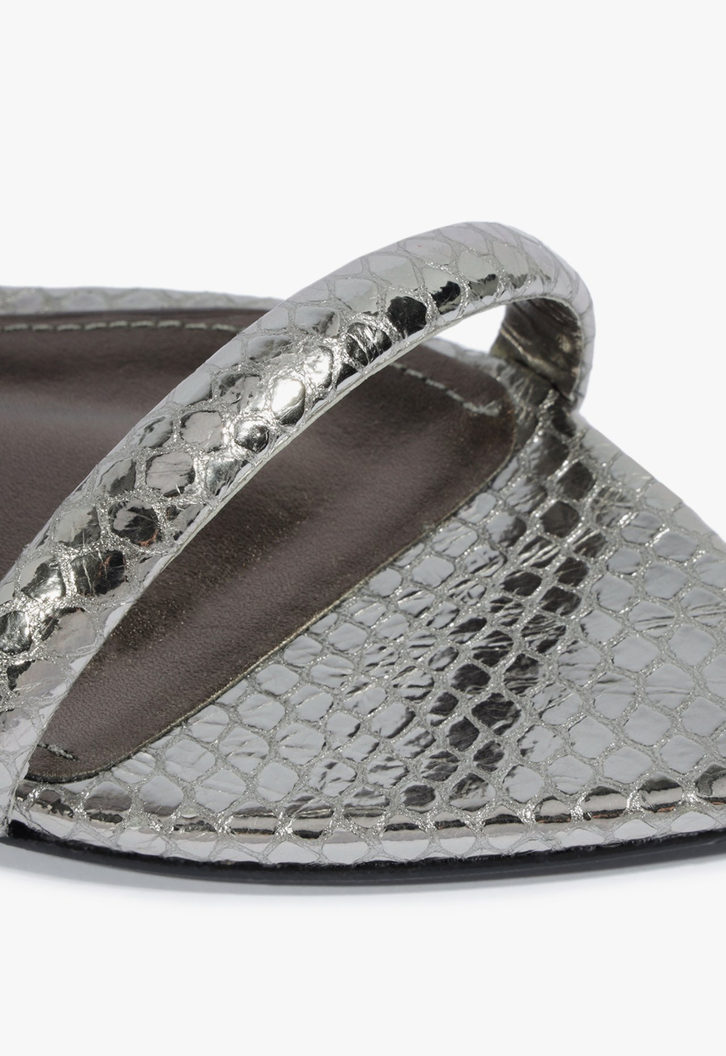 Sandália Skye Flat Snake Prata