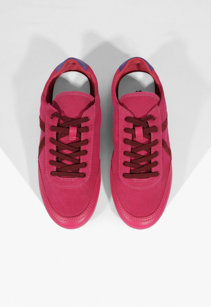 Tênis Retro 95 Couro Camurça Pink