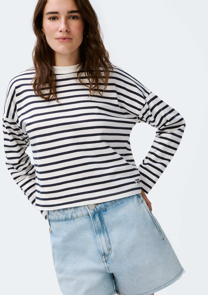 Shorts Jeans Azul Hering Barra A Fio