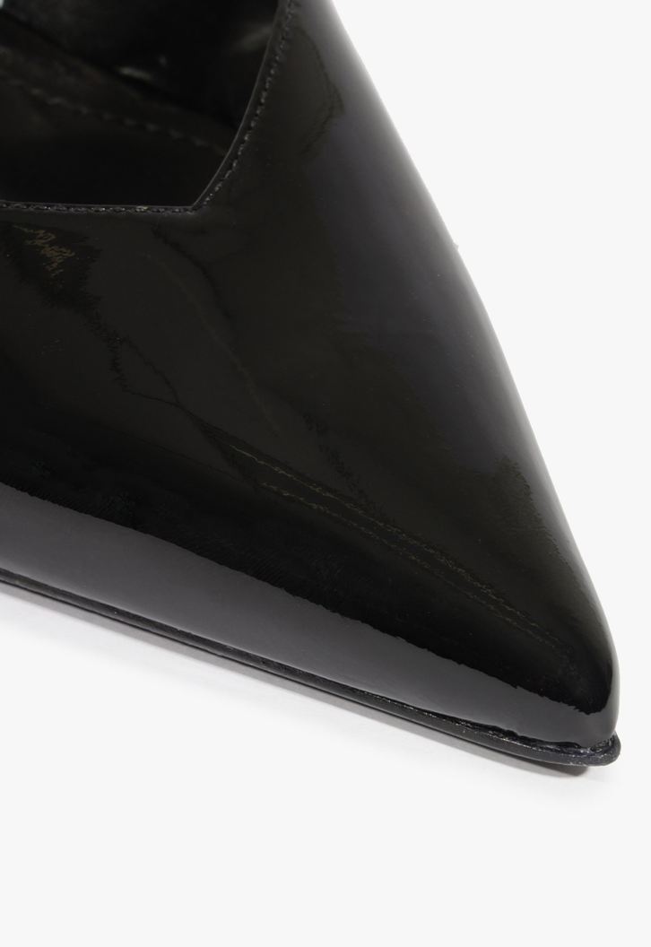 Slingback Verniz Preto