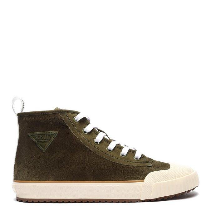 Tênis Schutz Smash Camurça Cano Alto Verde-Militar | ZZ MALL