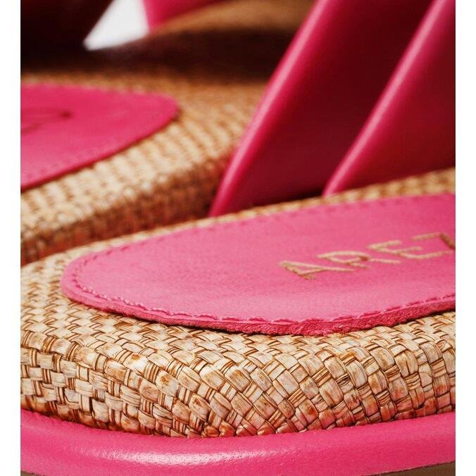 sandalia rasteira rosa pink