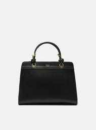 Bolsa Tote Preta Média Enrolados